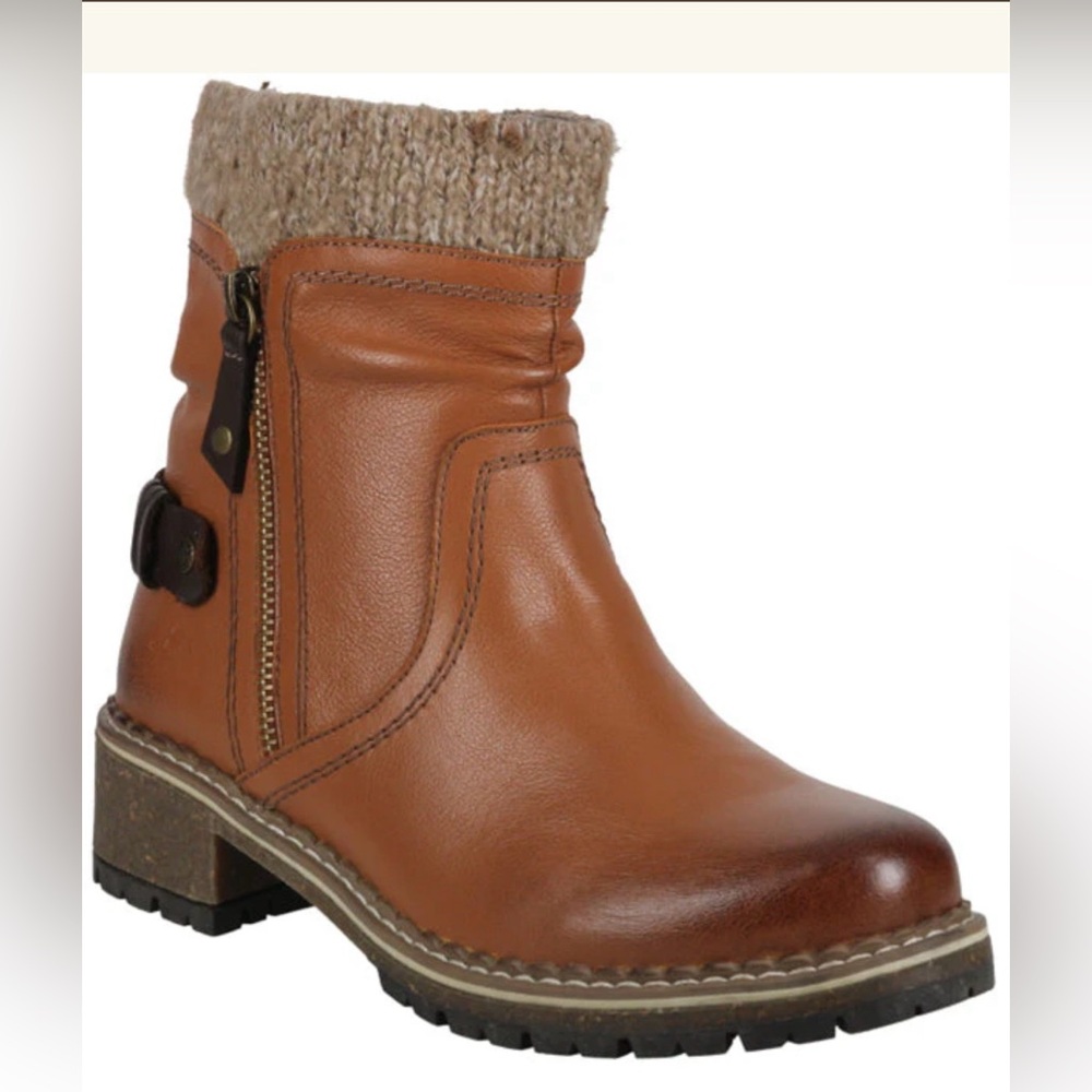 🥾Josef Seibel Brown Leather Winter Boots.39. New